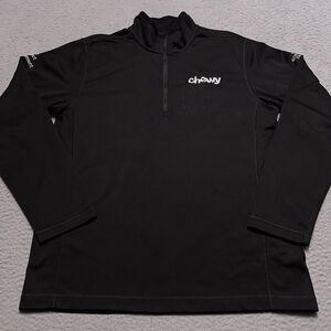 The‎ North Face Tech 1/4 Zip Fleece Men's Medium Black Embroidered Stretch